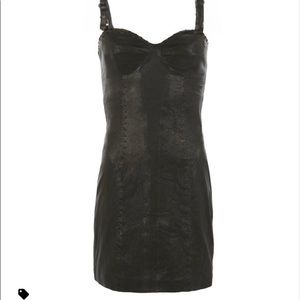 All Saints ‘Maisey’ Leather Corset Dress